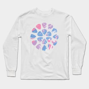 Guitar Picks Circle Pattern Abstract Long Sleeve T-Shirt